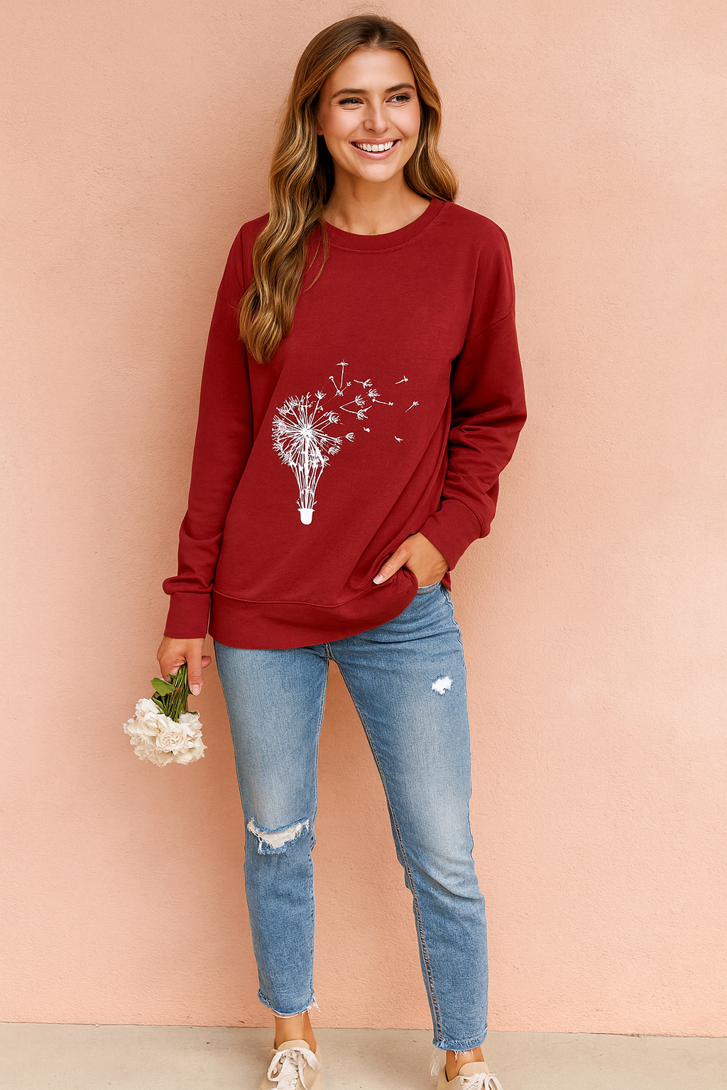 Maja | Sweter z Motywem Dmuchawca