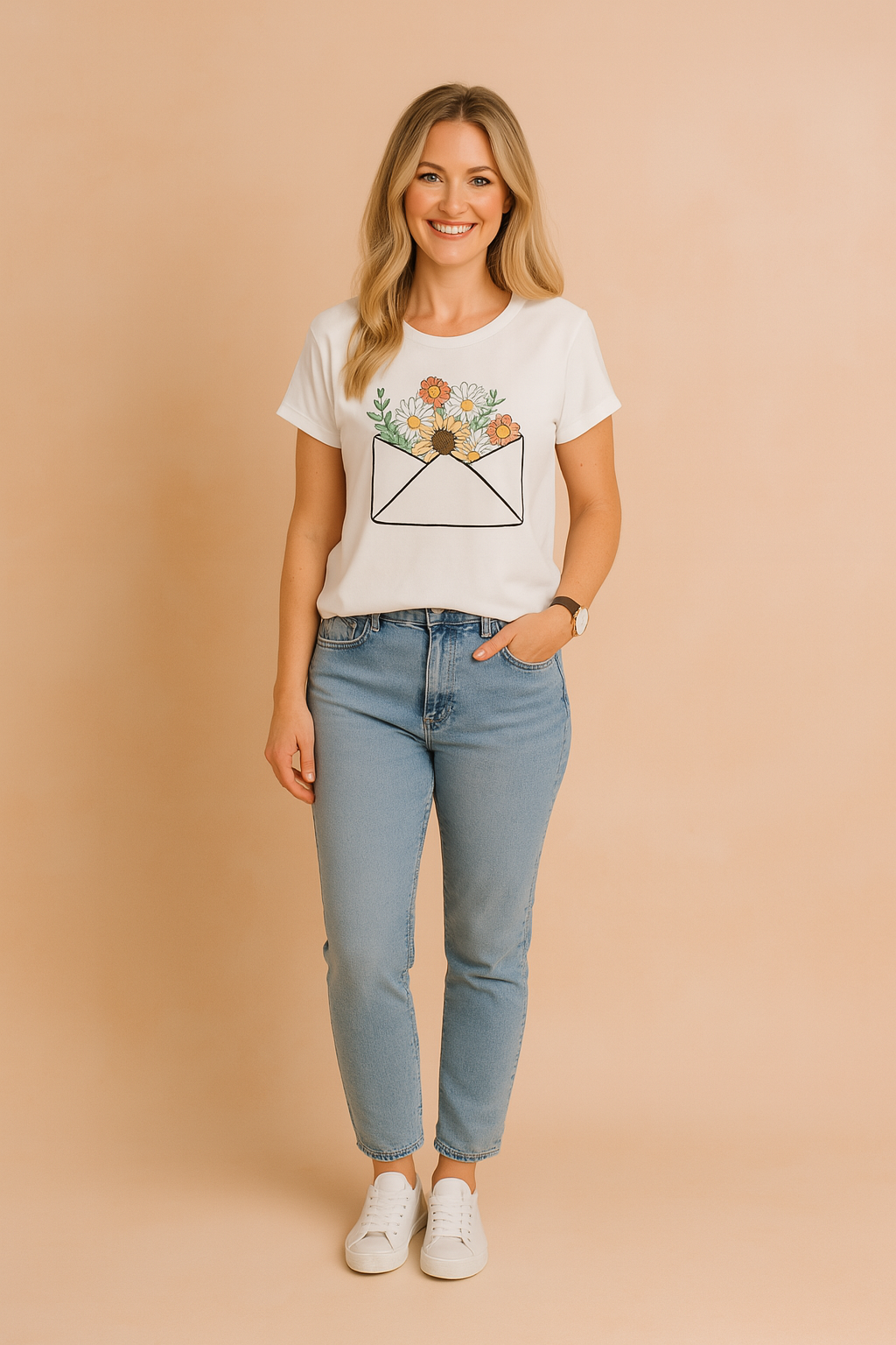 Margaret | Stylowy T-shirt z nadrukiem