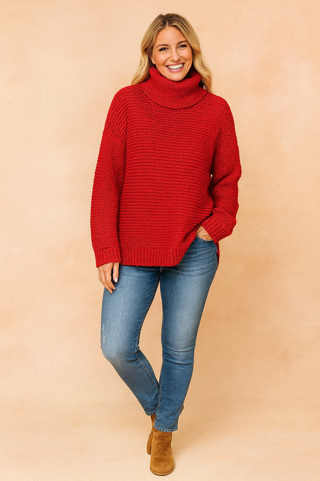 Marlena | Sweter z golfem oversize