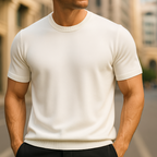 Męska dzianinowa koszulka smart casual