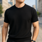 Męska dzianinowa koszulka smart casual