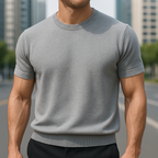 Męska dzianinowa koszulka smart casual