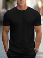 Męski t-shirt slim fit z okrągłym dekoltem – codzienny styl