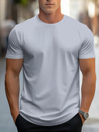 Męski t-shirt slim fit z okrągłym dekoltem – codzienny styl