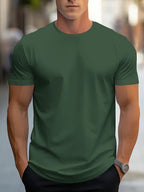 Męski t-shirt slim fit z okrągłym dekoltem – codzienny styl