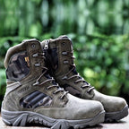 Męskie buty taktyczne z zamkiem bocznym – wysokie buty trekkingowe wojskowe