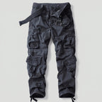 Męskie spodnie cargo moro – spodnie bojówki – luźny krój, 8 kieszeni