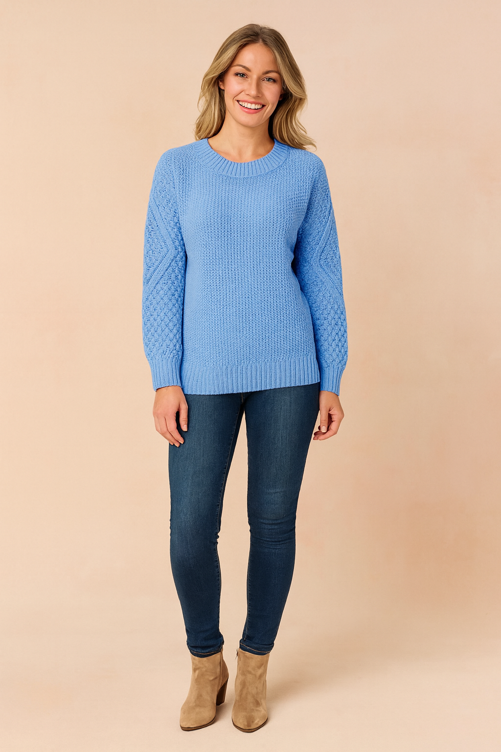 Milena | Sweter z ozdobnymi rękawami