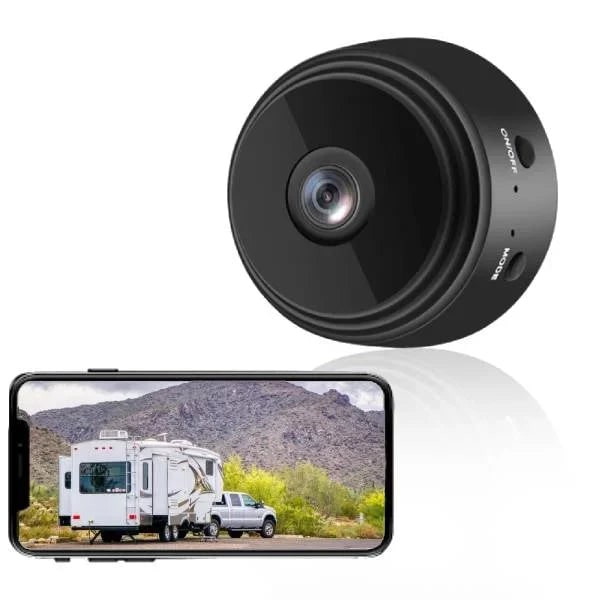 Mini Kamera WIFI Bezprzewodowa do Domu z Magnetycznym Uchwytem Obrotowym 360° Solarna