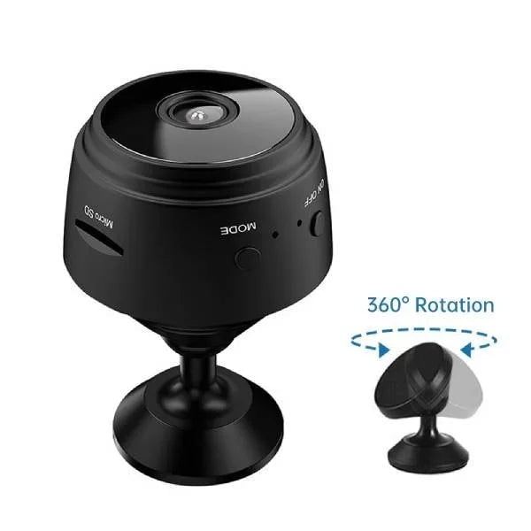 Mini Kamera WIFI Bezprzewodowa do Domu z Magnetycznym Uchwytem Obrotowym 360° Solarna