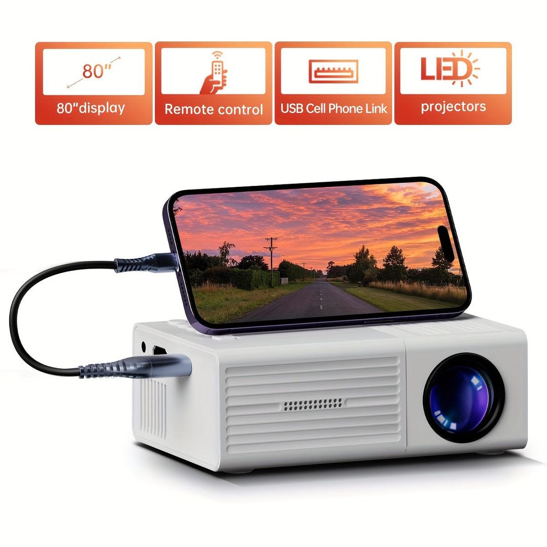 Mini projektor 3000 lumenów przenośny beamer Ultrabright