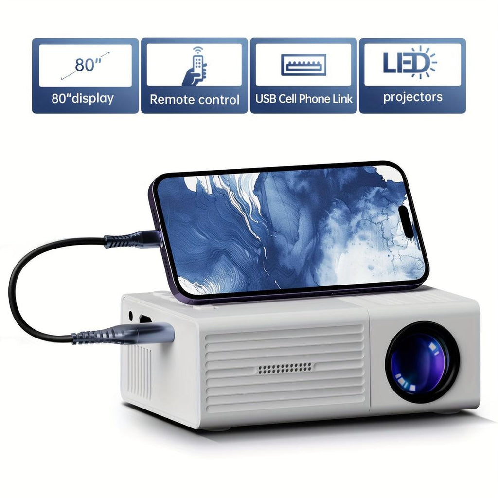Mini projektor 3000 lumenów przenośny beamer Ultrabright