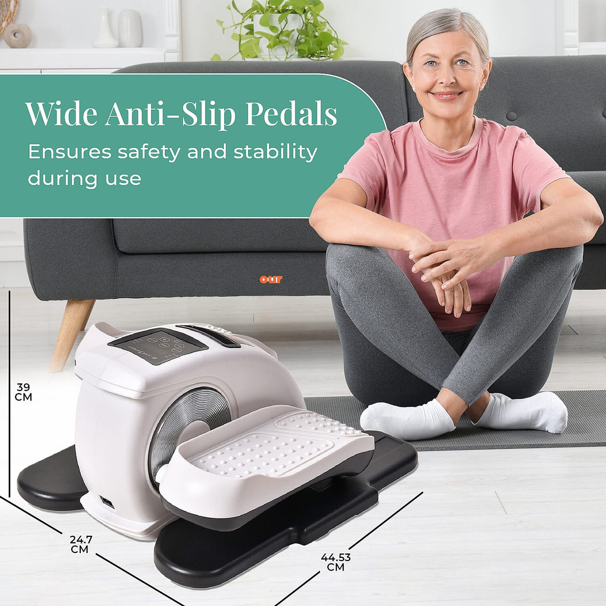 Mini rower eliptyczny elektryczny do nóg – ćwiczenia na siedząco w domu