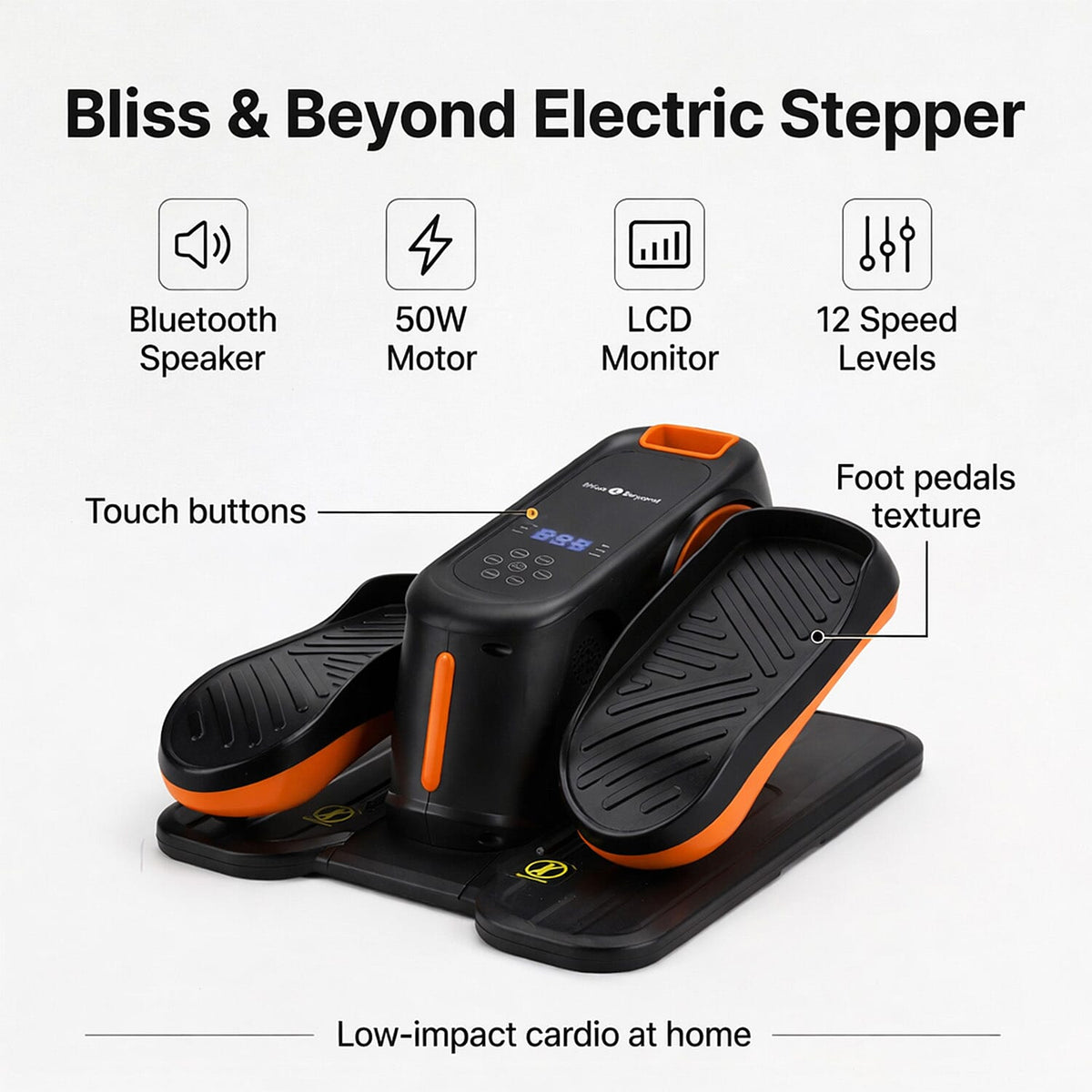 Mini rower eliptyczny elektryczny do nóg – ćwiczenia na siedząco w domu