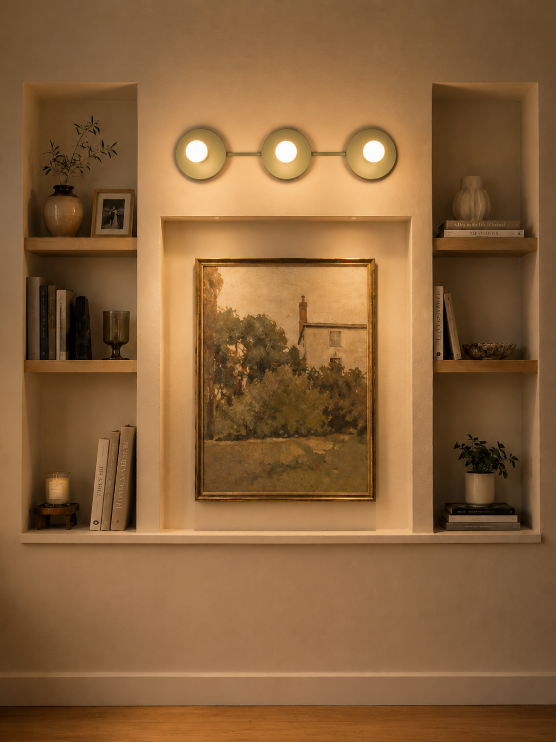 Minimalistyczna lampa łazienkowa z trzema punktami świetlnymi – dostępna w wielu kolorach