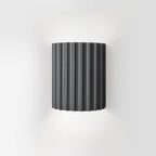 Minimalistyczna Lampa Ścienna Cylindryczny Żebrowany Design do Wnętrz