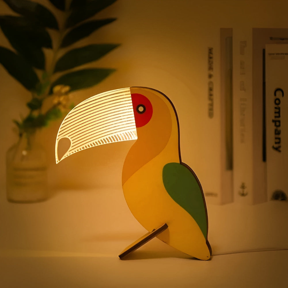 Minimalistyczna lampa stołowa z nocnym światłem LED