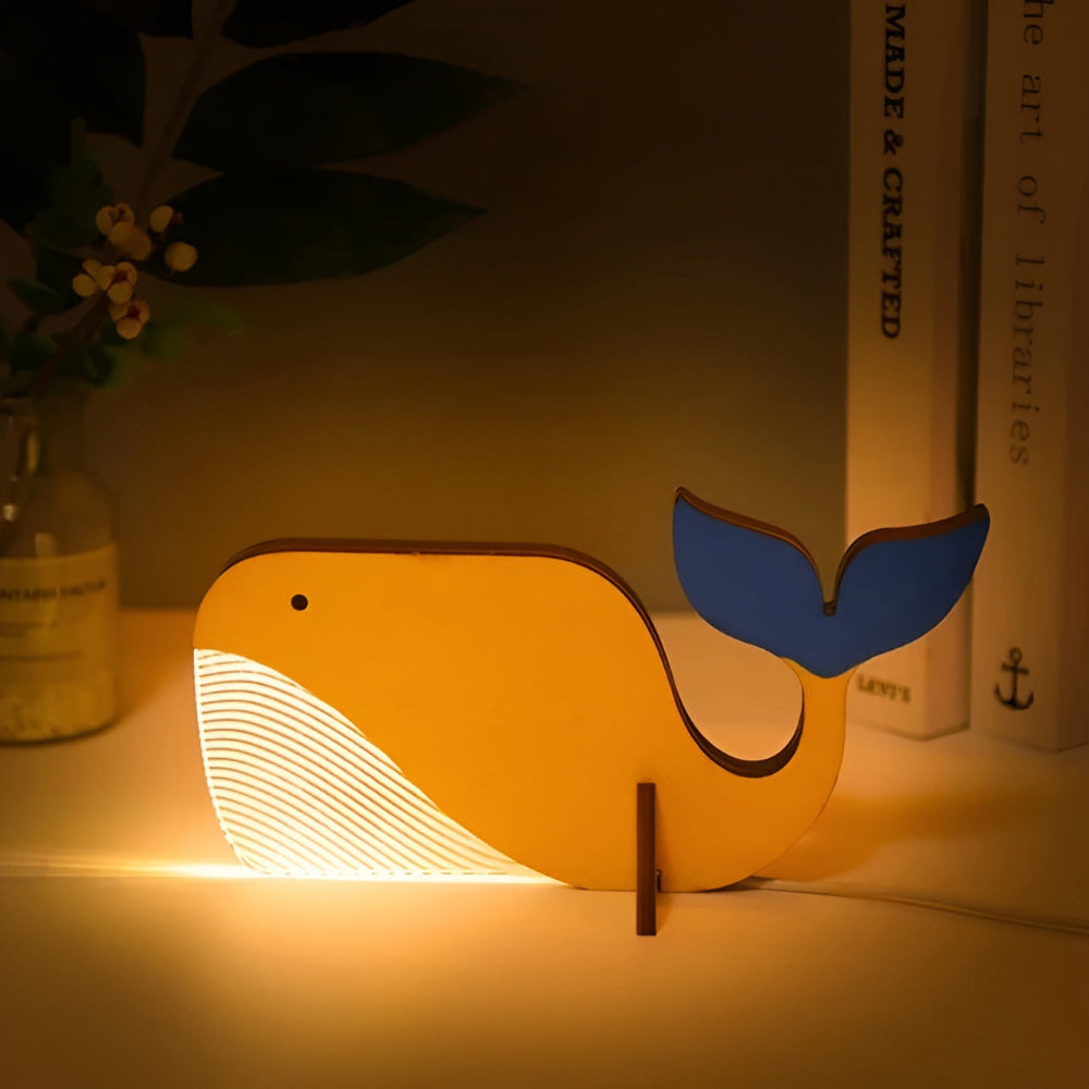 Minimalistyczna lampa stołowa z nocnym światłem LED