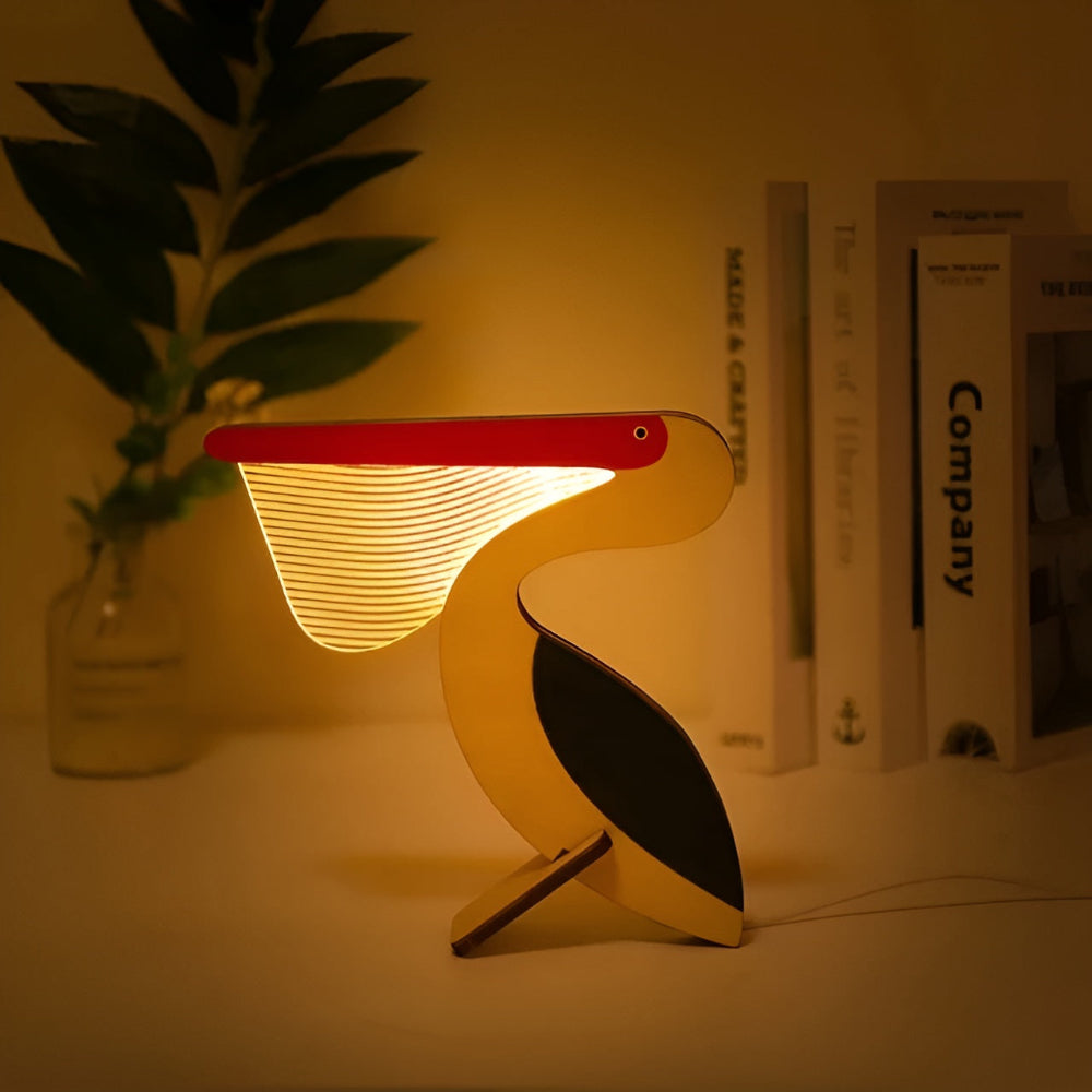 Minimalistyczna lampa stołowa z nocnym światłem LED