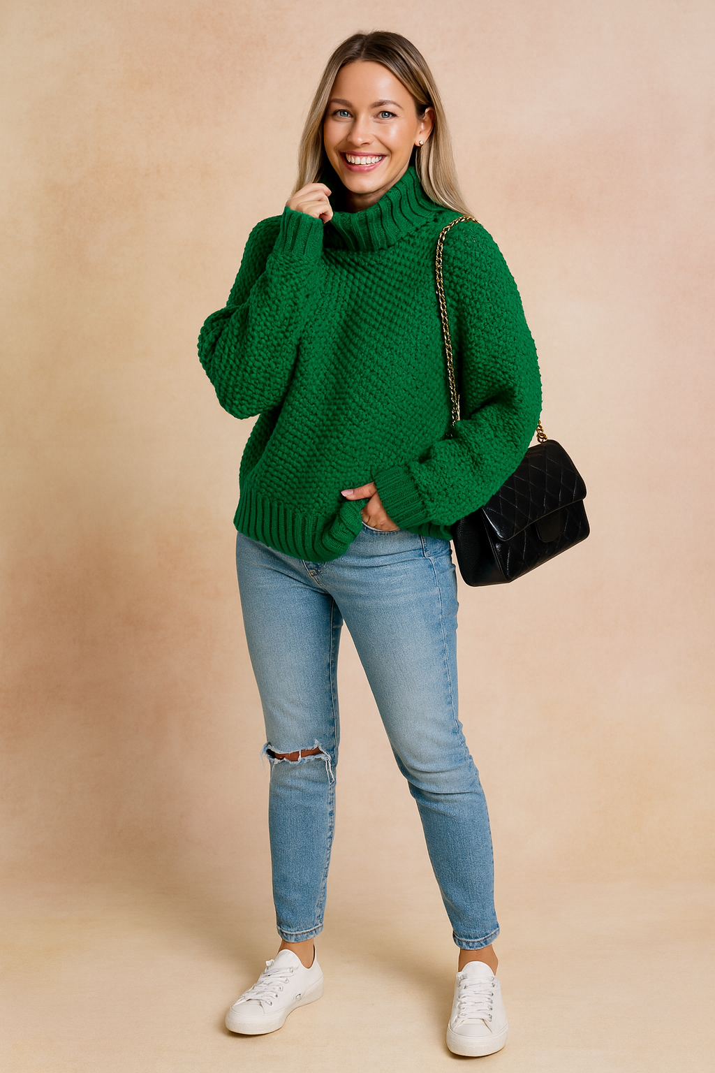 Natalia | Oversize sweter z golfem