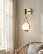 Nordycka lampa ścienna ze szklaną kulą — minimalistyczne oświetlenie do skandynawskich wnętrz