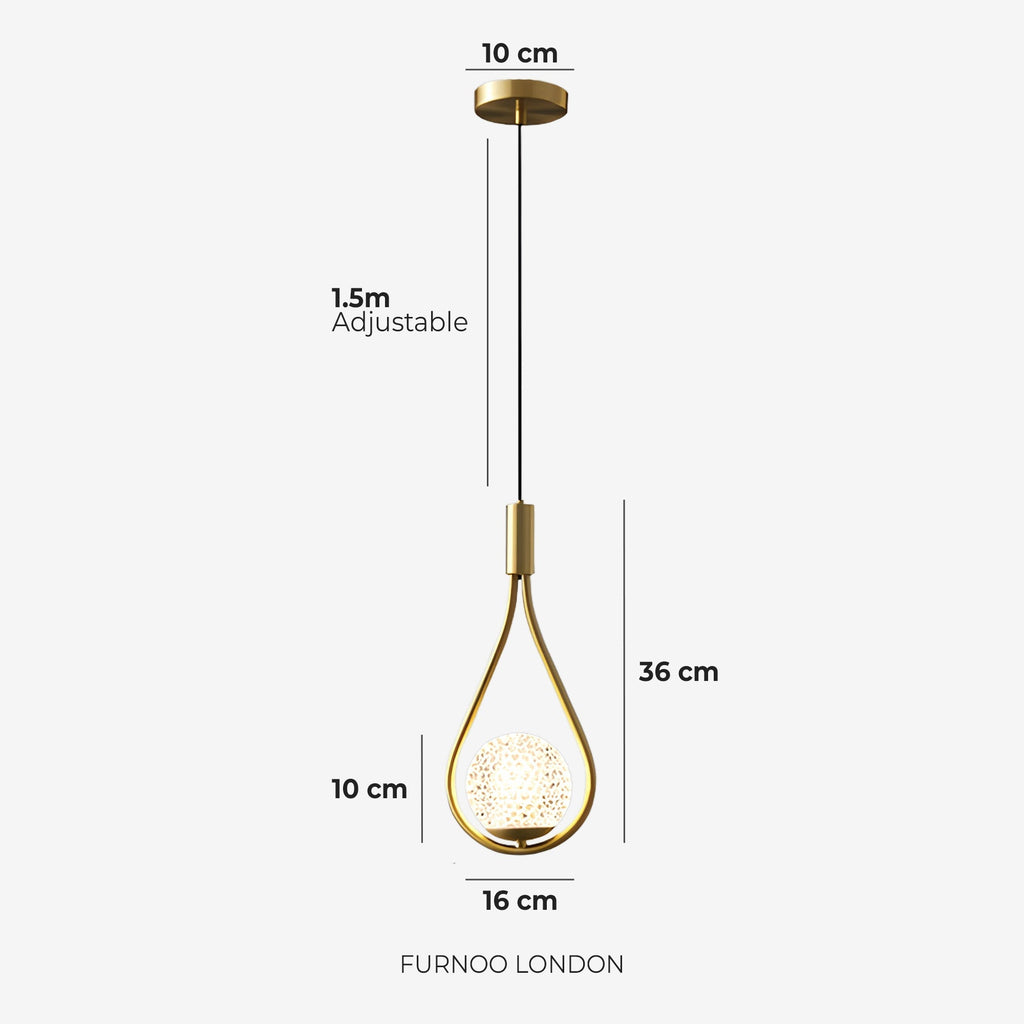 Nordycka lampa wisząca Drop w kształcie kropli ze szkła – minimalistyczne oświetlenie do jadalni i wyspy kuchennej