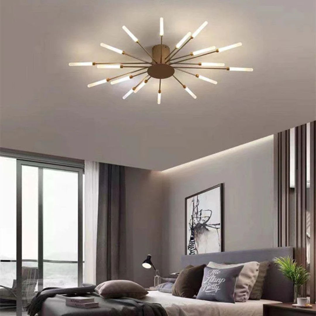 Nowoczesna duża lampa sufitowa LED LumenMax – energooszczędna