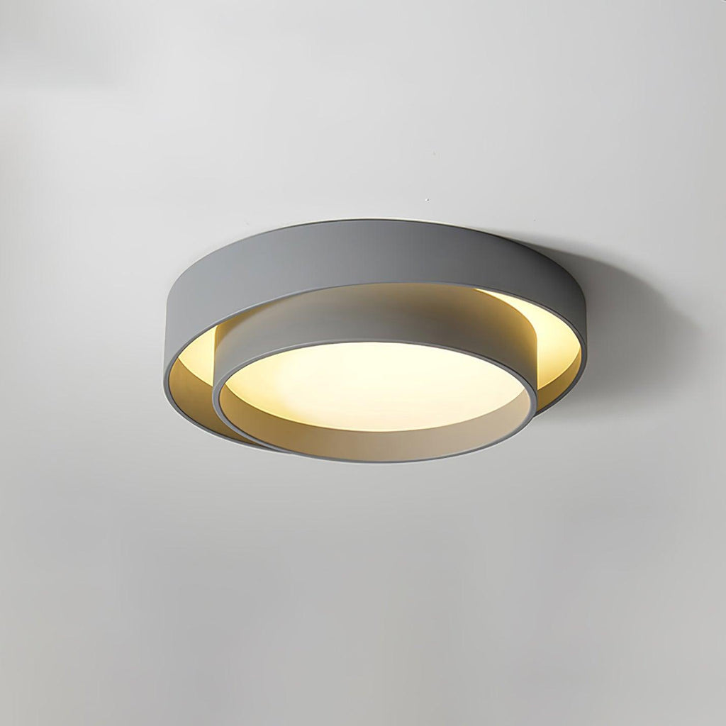 Nowoczesna lampa sufitowa w stylu nordyckiego art déco – okrągły model LED