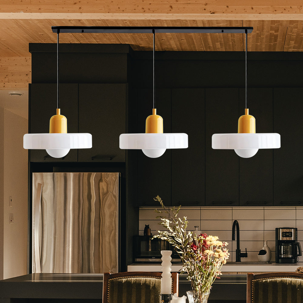Nowoczesna Lampa Sufitowa z 3 Kloszami – Regulowana Wysokość