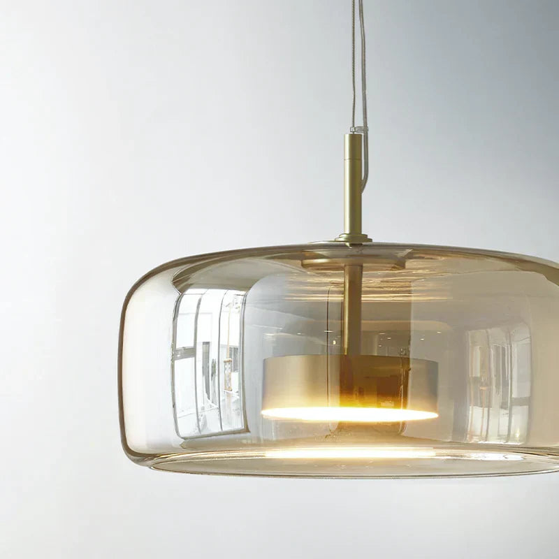Nowoczesna Minimalistyczna Lampa Wisząca ze Szkła Oświetlenie Sufitowe