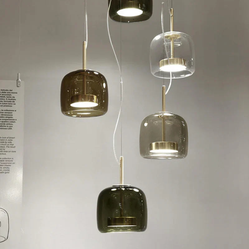 Nowoczesna Minimalistyczna Lampa Wisząca ze Szkła Oświetlenie Sufitowe