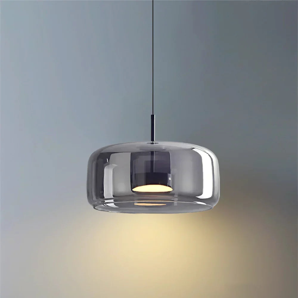 Nowoczesna Minimalistyczna Lampa Wisząca ze Szkła Oświetlenie Sufitowe