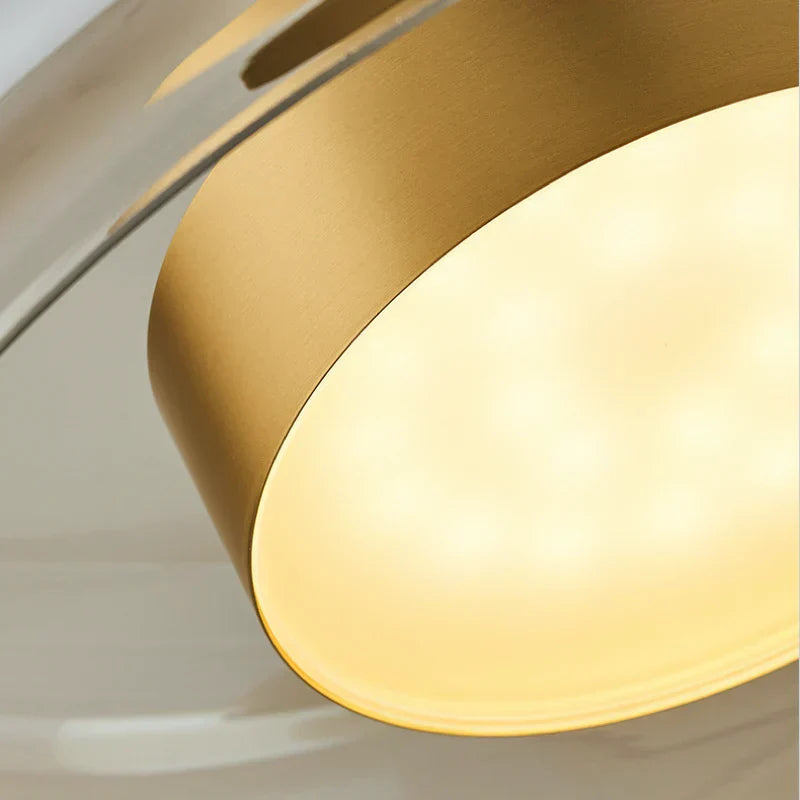 Nowoczesna Minimalistyczna Lampa Wisząca ze Szkła Oświetlenie Sufitowe
