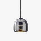 Nowoczesna nordycka lampa sufitowa wisząca czarne szkło styl