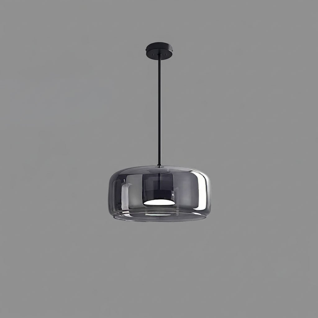 Nowoczesna nordycka lampa sufitowa wisząca czarne szkło styl
