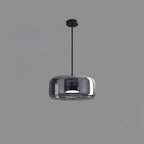 Nowoczesna nordycka lampa sufitowa wisząca czarne szkło styl