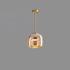 Nowoczesna nordycka lampa sufitowa wisząca czarne szkło styl