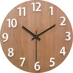 Nowoczesny cichy zegar ścienny z litego drewna – minimalistyczny design Woodline