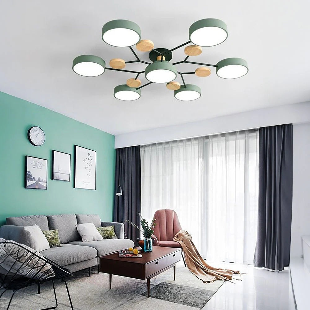 Nowoczesny żyrandol sufitowy LED – plafon typu flush mount