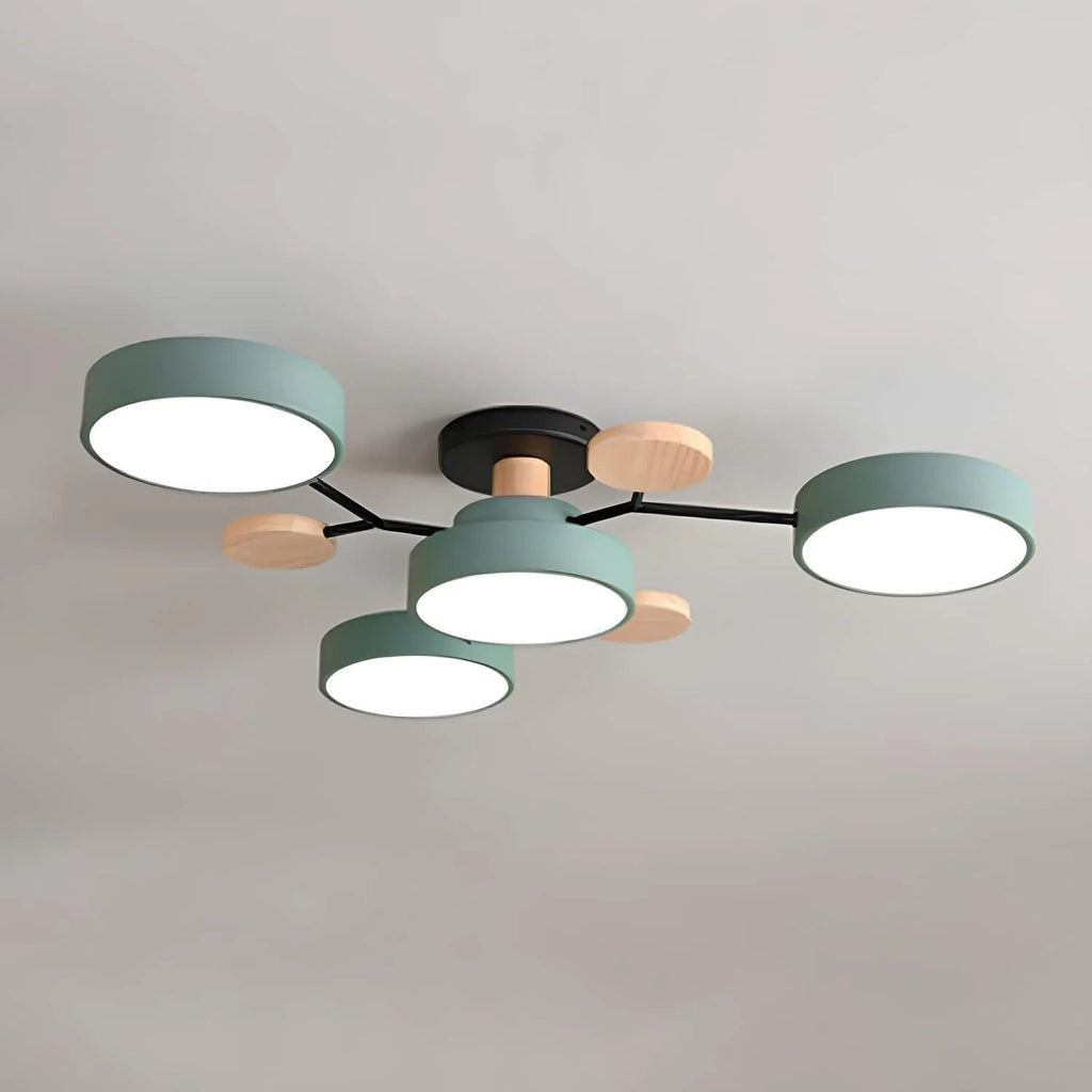 Nowoczesny żyrandol sufitowy LED – plafon typu flush mount