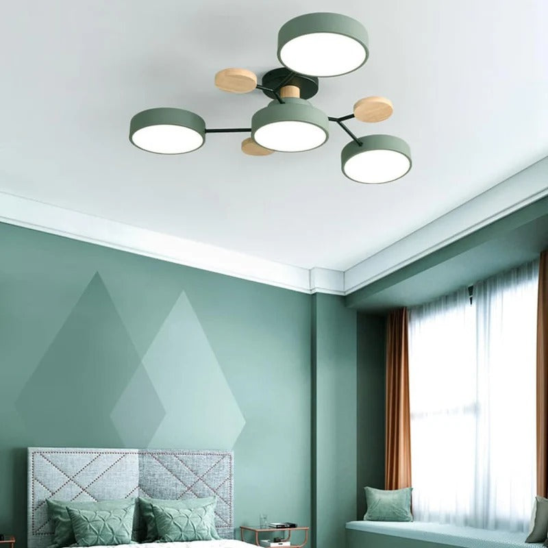 Nowoczesny żyrandol sufitowy LED – plafon typu flush mount