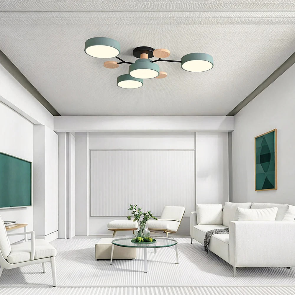 Nowoczesny żyrandol sufitowy LED – plafon typu flush mount