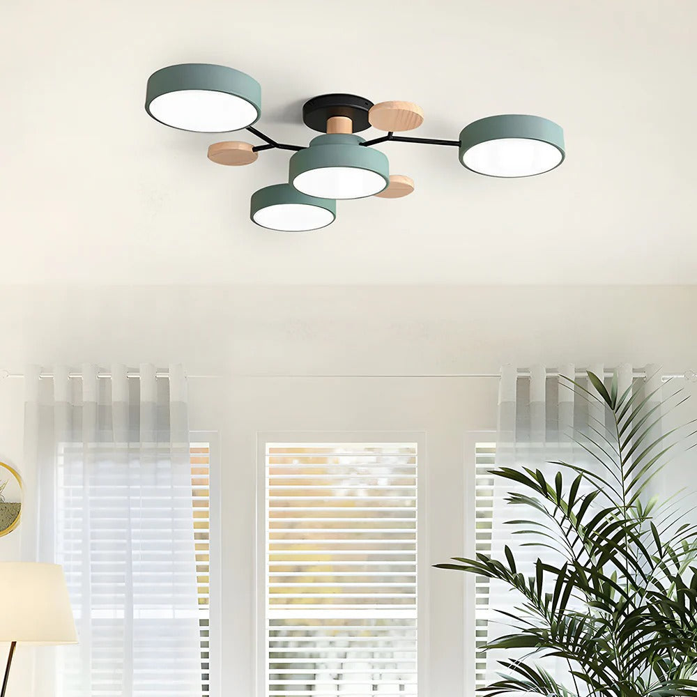 Nowoczesny żyrandol sufitowy LED – plafon typu flush mount