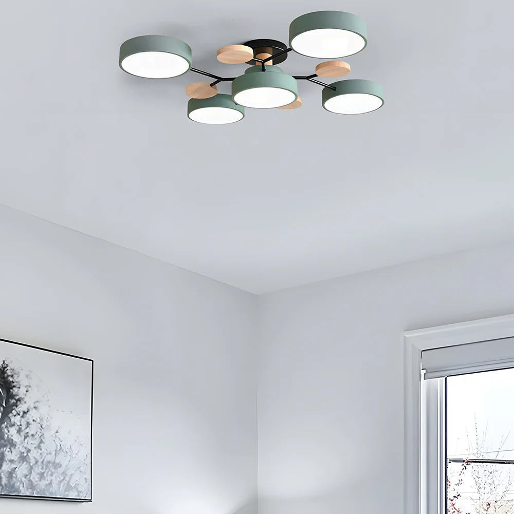 Nowoczesny żyrandol sufitowy LED – plafon typu flush mount