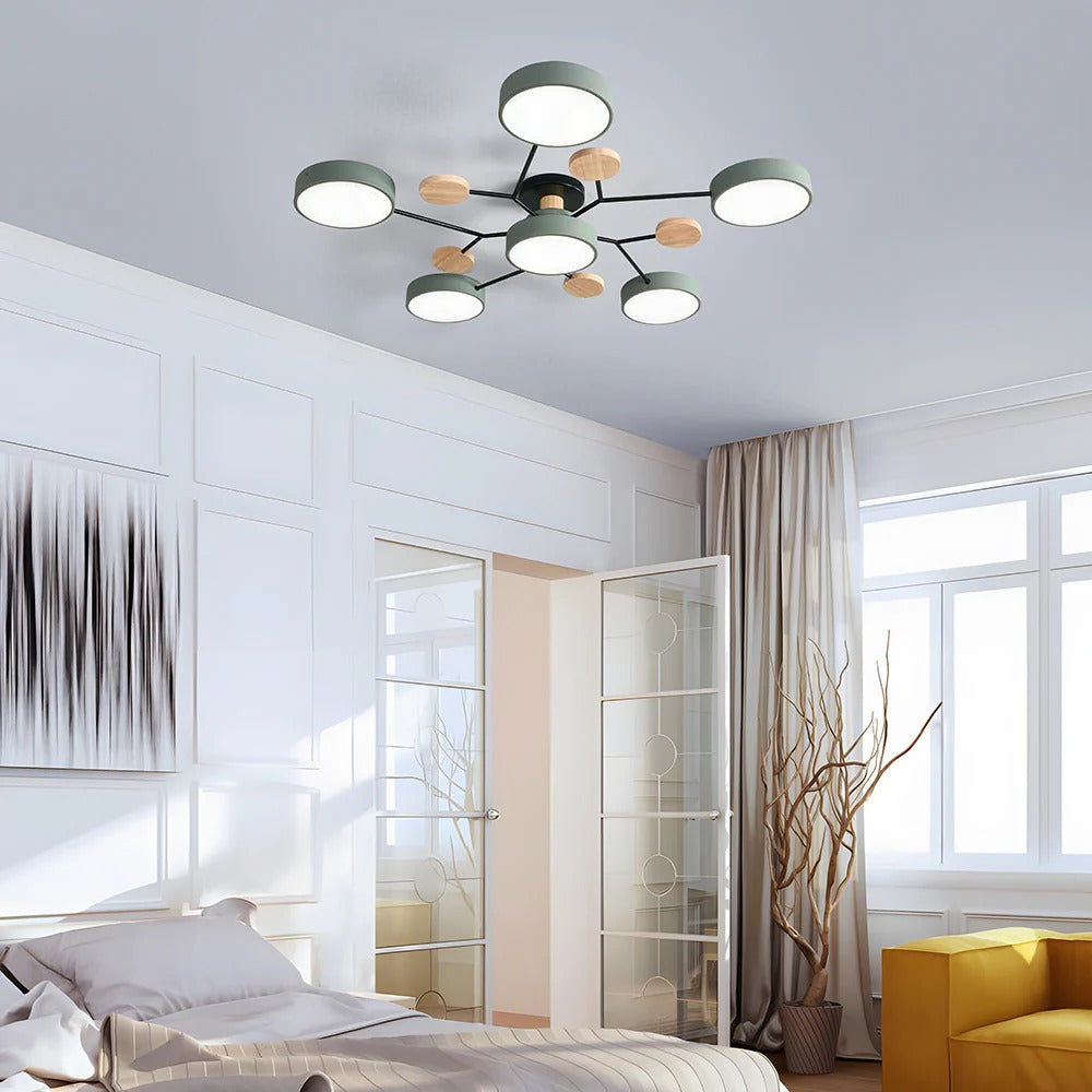 Nowoczesny żyrandol sufitowy LED – plafon typu flush mount