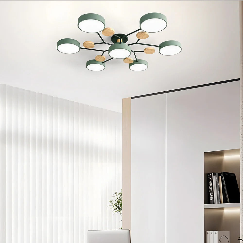 Nowoczesny żyrandol sufitowy LED – plafon typu flush mount