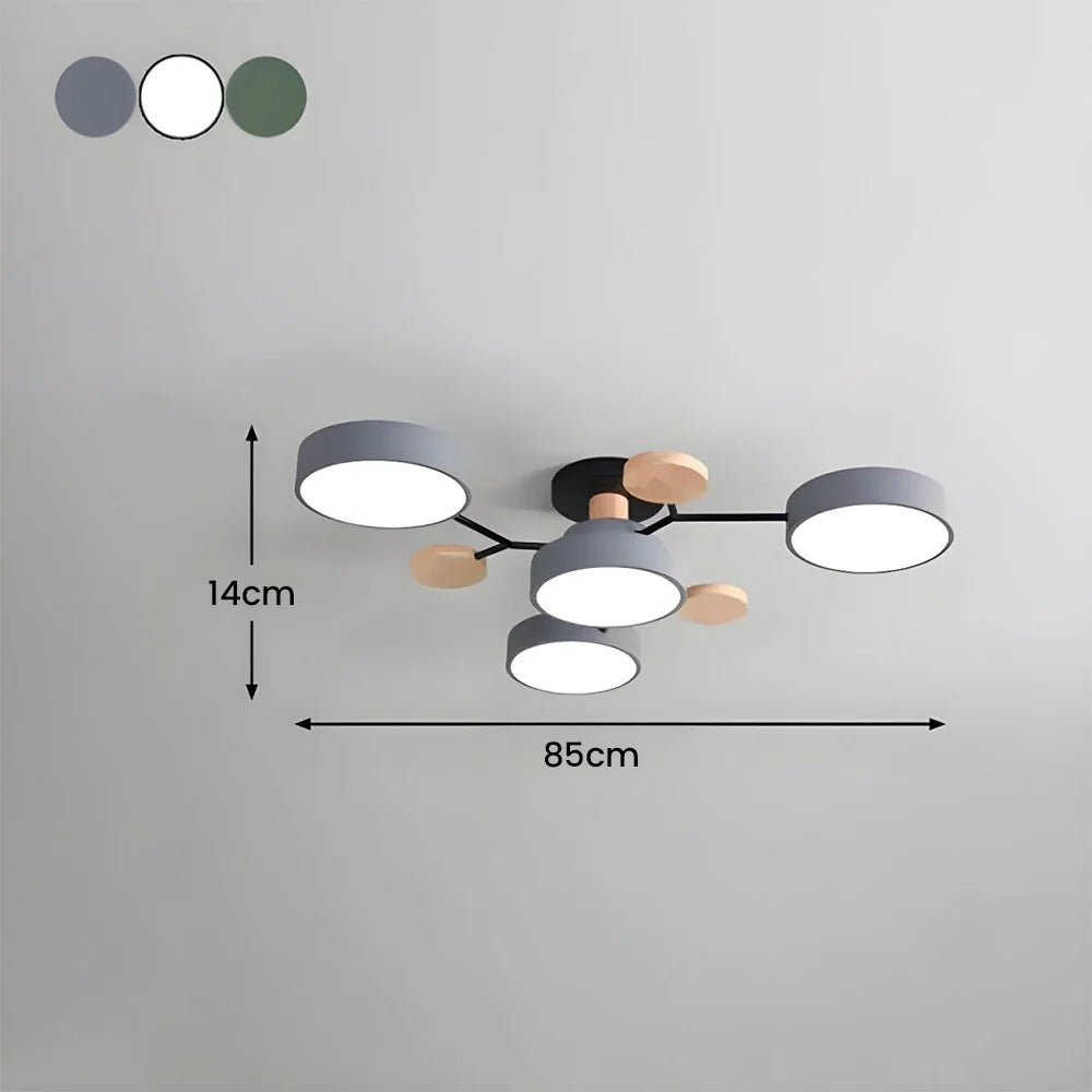 Nowoczesny żyrandol sufitowy LED – plafon typu flush mount