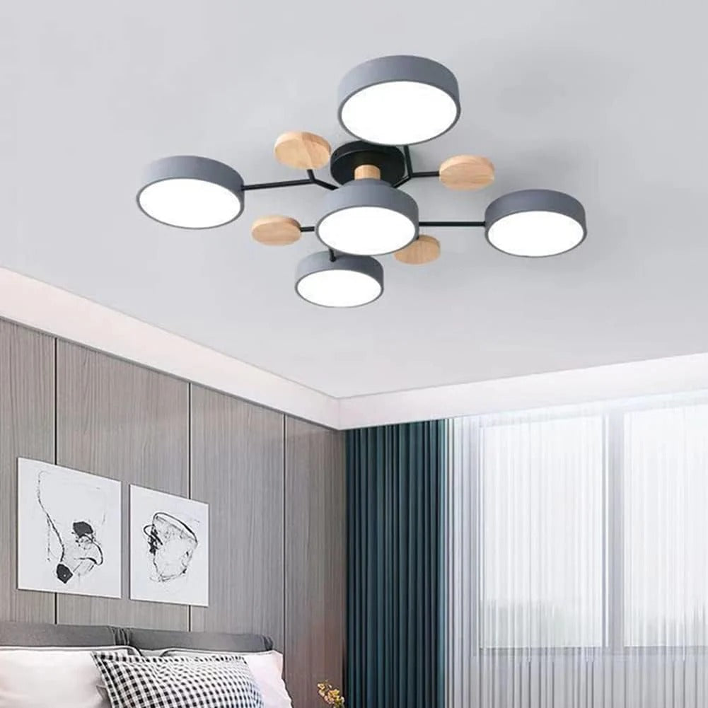 Nowoczesny żyrandol sufitowy LED – plafon typu flush mount