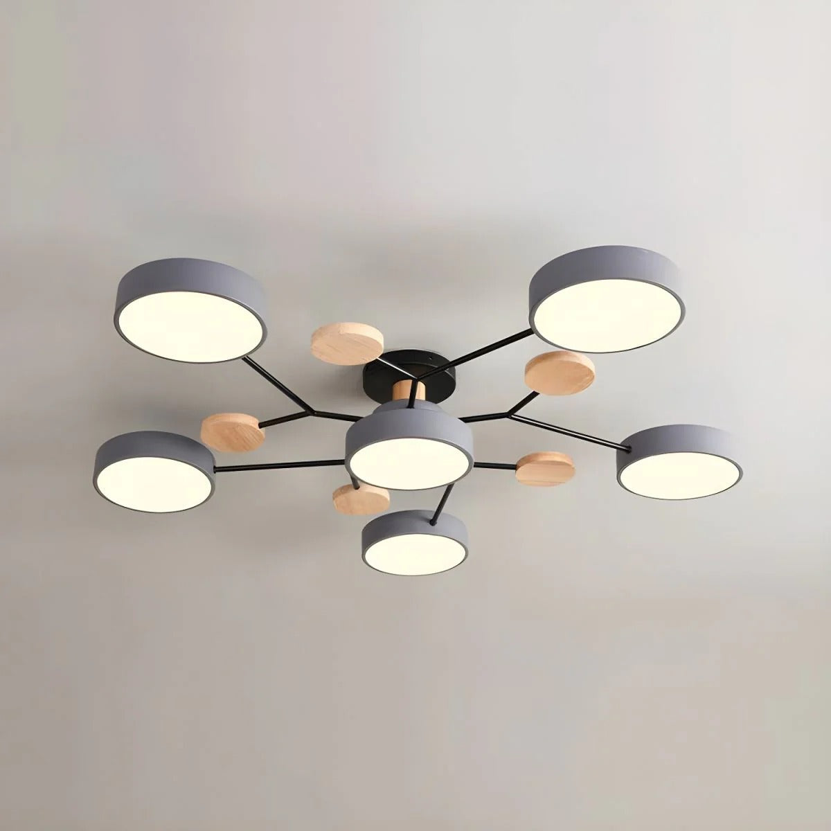 Nowoczesny żyrandol sufitowy LED – plafon typu flush mount