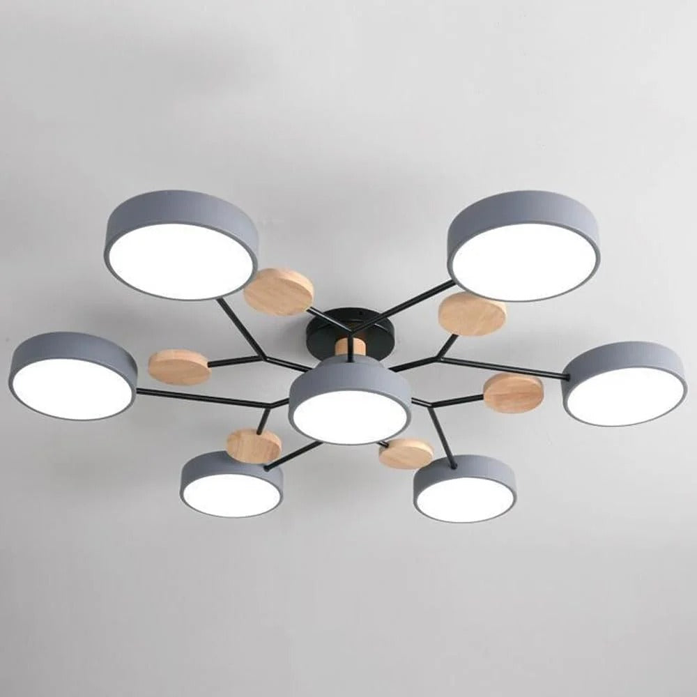 Nowoczesny żyrandol sufitowy LED – plafon typu flush mount